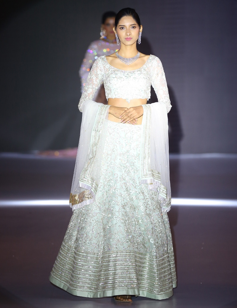 Silver Grey Lehenga | Elegant Party Wear Indian Dress