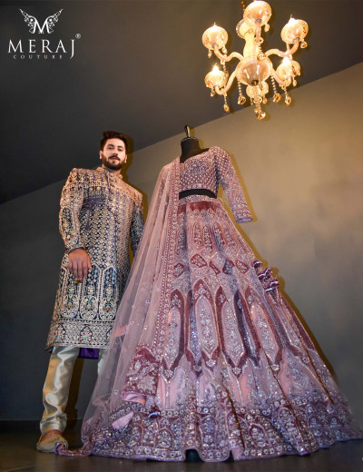 Matching Bridal Ensembles For Couples | Threads | Indian wedding outfits,  Wedding dresses men indian, Indian groom wear