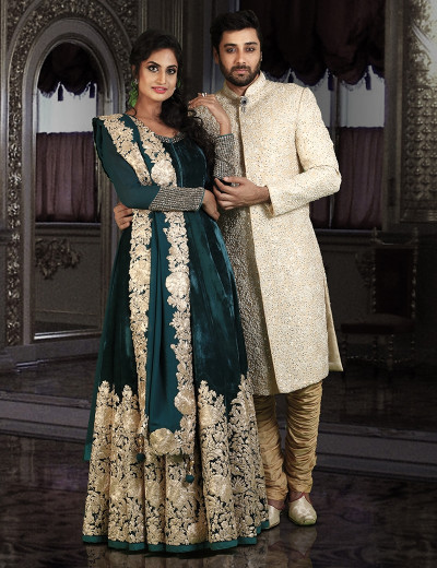 Gorgeous Gown & Stunning Sherwani Couple